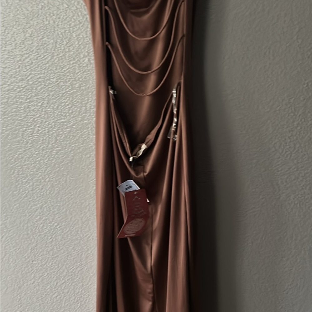 Elegant Brown Evening Gown